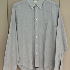 Billy Reid Men's Blue Checkered Dress Shirt